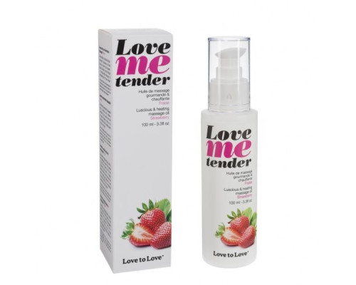 Розпродаж!!! Масажна олія Love To Love - Love Me Tender, Strawberry (100 мл) (термін 03.2027)
