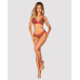 Комплект Obsessive Ms Merrilo 2-pcs set, XS/S, м’який бюстгальтер та трусики з доступом і з помпоном