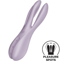 Кліторальний вібратор Satisfyer Threesome 2 Violet, 3 гнучкі пальчики, 3 мотори