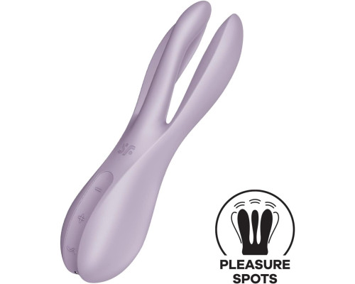 Кліторальний вібратор Satisfyer Threesome 2 Violet, 3 гнучкі пальчики, 3 мотори