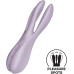 Кліторальний вібратор Satisfyer Threesome 2 Violet, 3 гнучкі пальчики, 3 мотори