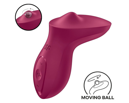 Вібратор для клітора з перлинною стимуляцією Satisfyer Exciterrr Berry, 2 незалежні мотори
