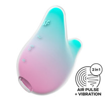 Вакуумний кліторальний стимулятор з вібрацією Satisfyer Mermaid Vibes Mint/Pink, 2 мотори