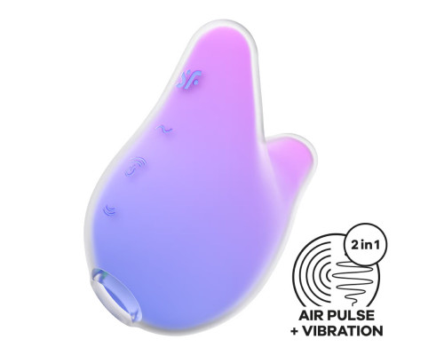 Вакуумний кліторальний стимулятор з вібрацією Satisfyer Mermaid Vibes Violet/Pink, 2 мотори