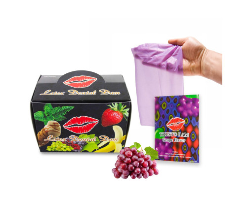 Набір латексних серветок Latex Dental Dams Grape 100 шт