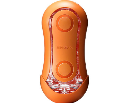 Мастурбатор Tenga Flip Orb — Sunset Orange, з можливістю зміни тиску та стимулювальними кульками всередині