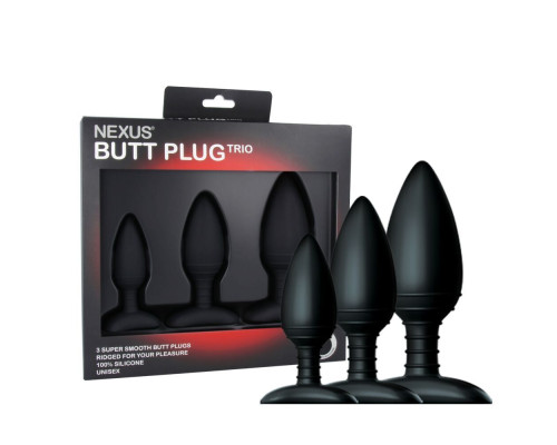 Набір анальних пробок Nexus Butt Plug Trio (м'ята упаковка!!!)