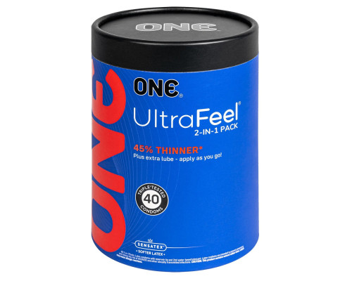 Презервативы ONE Ultra Feel 40 шт, подарочная упаковка тюб (мятая упаковка!!!)