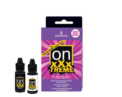 Збуджувальні краплі для клітора Sensuva On xXxTREME Arousal Oil (5 мл) with Antidote (5 мл) + антидот