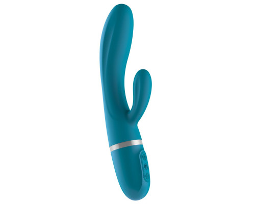 Вібратор-кролик Liebe Bend It Plus Ocean Blue, гнучкий, 2 мотори, 10 режимів
