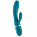 Вібратор-кролик Liebe Bend It Plus Ocean Blue, гнучкий, 2 мотори, 10 режимів