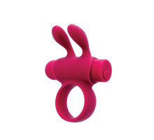 Ерекційне віброкільце S Pleasures Premium Rabbit Ring рожеве, зі знімною віброкулею та вушками