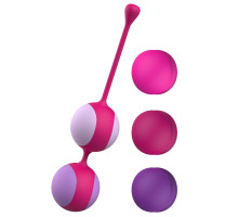Вагінальні кульки Liebe Kewos — Cerise/Candy Violet, 5 кульок у комплекті, 15, 25, 35, 45 та 55 г