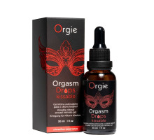 Збуджувальні краплі для клітора Orgie Orgasm Drops Kissable, 30 мл, тепло-холод, смак яблука