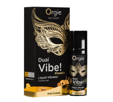 Рідкий вібратор Orgie Dual Vibe! Pina Colada Kissable Liquid Vibrator, 15 мл