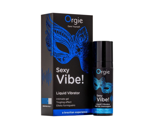 Рідкий вібратор Orgie Sexy Vibe! Liquid Vibrator, 15 мл, з ефектом мурашок