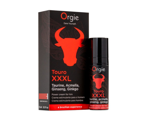 Крем для посилення ерекції Orgie Touro XXXL Power Cream, 15 мл, з ефектом вібрації