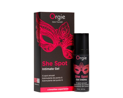 Гель для стимуляції точки G Orgie She Spot Intimate Gel, 15 мл, тепло-холод, ефект вібрації