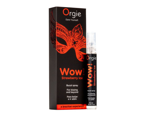 Спрей для орального сексу Orgie – Wow! Strawberry Ice (10 мл) з охолоджувальним ефектом