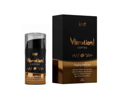 Рідкий вібратор Intt Vibration Coffee (15 мл), густий гель, дуже смачний, діє до 30 хвилин