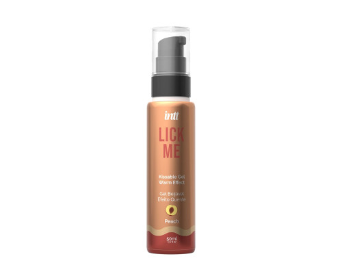 Гель для оральних пестощів із зігрівальним ефектом INTT Lick Me Kissable Gel Peach 50 мл, без цукру