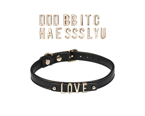 Чокер Liebe Seele DIY Choker with 21 Removable Letters, знімні букви, 21 буква в комплекті