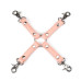 Хрестовина для фіксації Liebe Seele Dark Candy Pink Hogtie, з кільцем, 4 карабіни