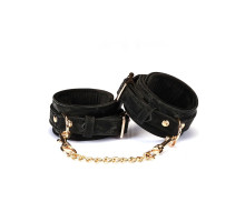 Наручники Liebe Seele Boudoir Amor Wrist Cuffs Black, з’єднувальний ланцюжок на карабінах