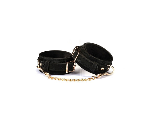 Поножі Liebe Seele Boudoir Amor Ankle Cuffs Black, знімний з’єднувальний ланцюжок