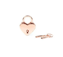 Замочок-сердечко Liebe Seele Heart Shape Padlock Rose Gold (2 шт), універсальний
