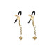 Затискачі для сосків з підвіскою Liebe Seele Hollow Heart Nipple Clamps Gold
