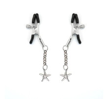 Затискачі для сосків Liebe Seele Starfish Nipple Clamps Silver, підвіска морська зірка