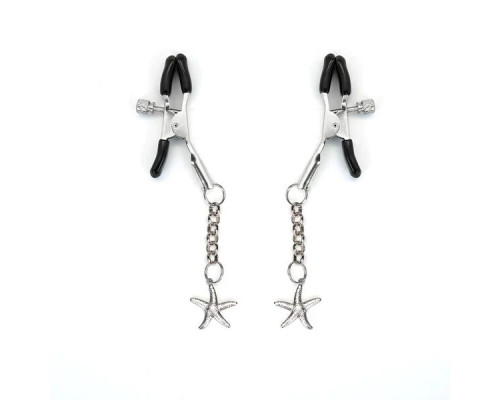 Затискачі для сосків Liebe Seele Starfish Nipple Clamps Silver, підвіска морська зірка