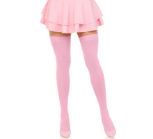 Щільні непрозорі панчохи Leg Avenue Opaque Nylon Thigh Highs Pink, One Size