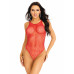 Боді-сітка Leg Avenue Net snap crotch tank bodysuit Red, One Size