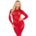 Сукня з довгим рукавом Leg Avenue Lace and Net Bodycon Gown One Size, Red