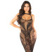 Сукня з відкритою спиною Leg Avenue Rhinestone Lace and Net Bodycon Dress One Size, Black
