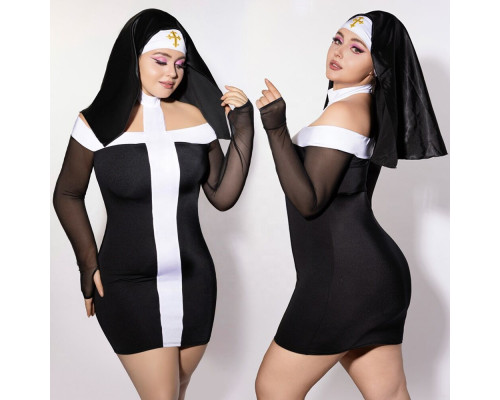 Еротичний костюм монашки JSY P61130 Plus Size