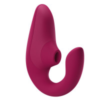 Вагінально-кліторальний стимулятор Womanizer Blend Vibrant Pink, вібрація + вакуум, 2 мотори