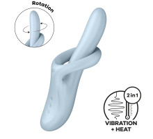 Вібратор з ротацією Satisfyer Heat Flex 4 Blue, підігрів до 39°C