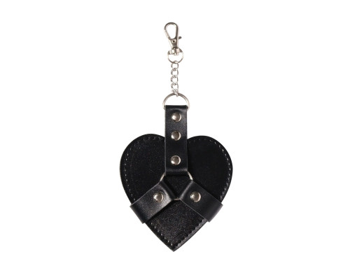Брелок на карабіні для ключів Art of Sex Chained Heart, Чорний