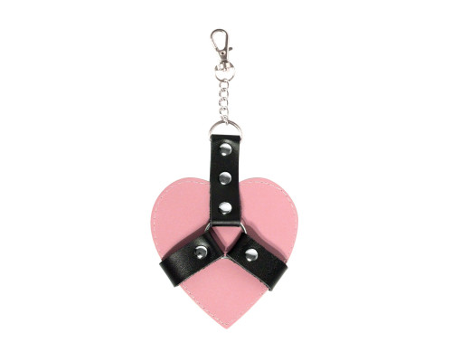 Брелок на карабіні для ключів Art of Sex Chained Heart, Рожевий