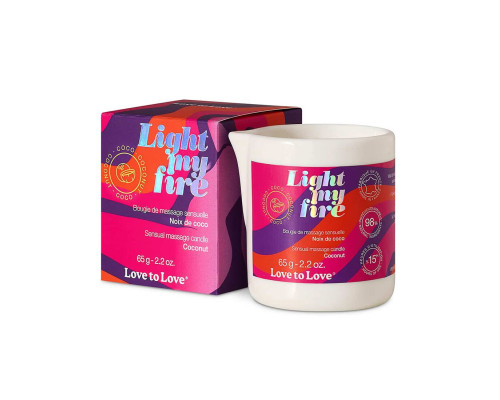 Масажна свічка Love To Love LIGHT MY FIRE Coconut (65 мл)