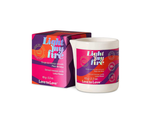 Масажна свічка Love To Love LIGHT MY FIRE Lotus (65 мл)