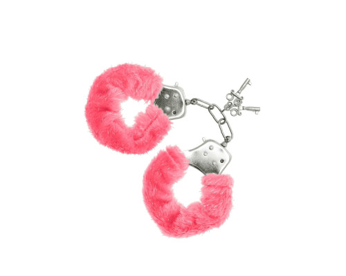 Наручники S Pleasures Furry Cuffs Pink (м'ята упаковка!!!)