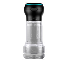 Мастурбатор Kiiroo Feel Pocket Crystal зі всмоктувальною інтерактивною насадкою PowerBlow Combo Set