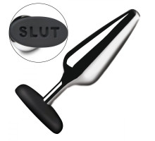 Анальна пробка Master Series Butt Slut Metal & Silicone Butt Plug - Silver