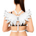 Жіноча портупея Art of Sex - Wings біла L-2XL, екошкіра
