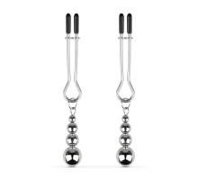 Затискачі для сосків Bedroom Fantasies: Nipple Clamps with Beaded Chain - Silver