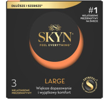 Безлатексні преміум-презервативи SKYN Large 3 шт, збільшений розмір